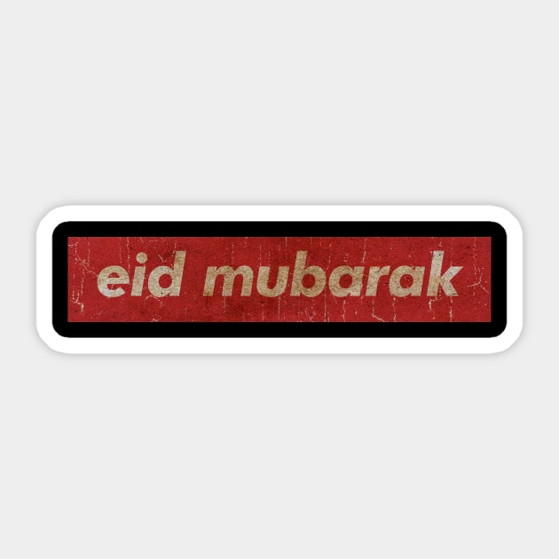 EID MUBARAK - SIMPLE RED VINTAGE Sticker by GLOBALARTWORD